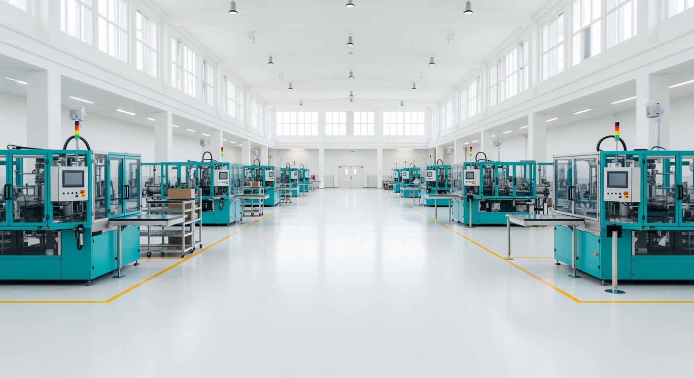 Proces pakowania produktów na linii konfekcjonowania