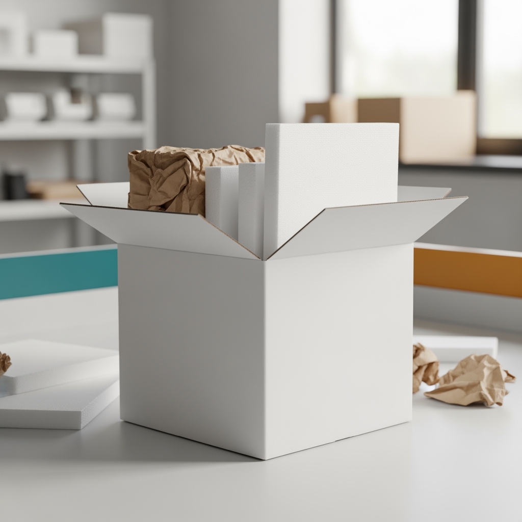 Proces pakowania - pudełka kartonowe